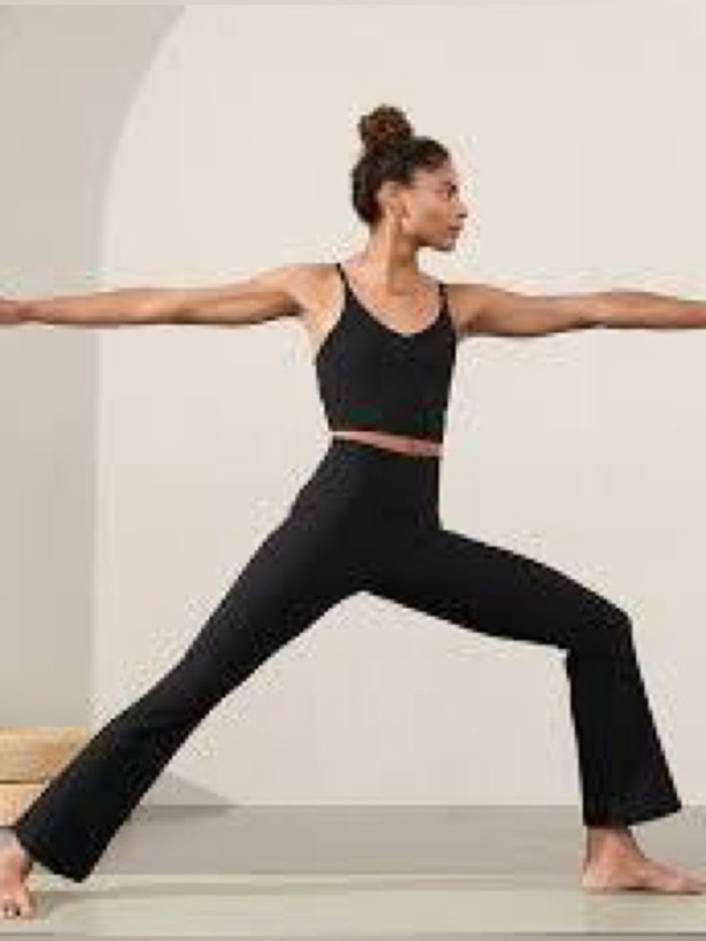Athleta Elation Ribbed cropped flare leggings XS black women’s pants stretch